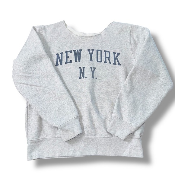 Brandy Melville Gray Off-the-Shoulder Oversized Sweater S - Picture 1 of 6